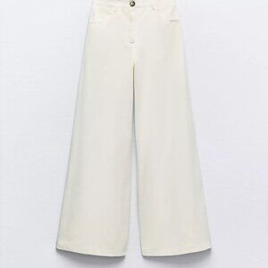 ZARA White Flared Pants